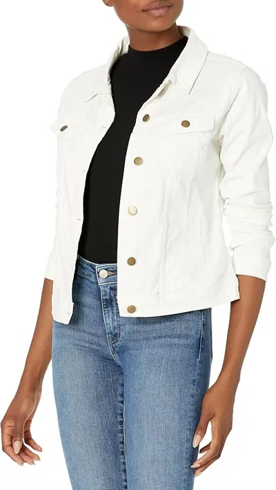 Lola Hats Classic Stretch Denim Jacket In White