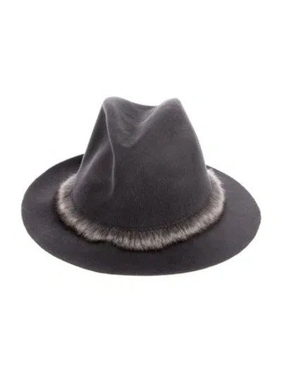 Pre-owned Lola Hats Felt Fedora In Gray