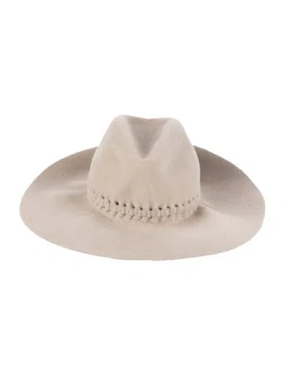 Pre-owned Lola Hats Felt Fedora Hat In Neutral
