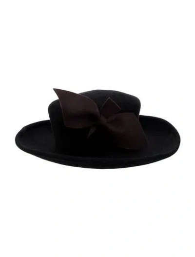 Pre-owned Lola Hats Felt Wide-brim Hat In Black