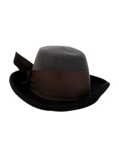 Pre-owned Lola Hats Felt Wide-brim Top Hat In Black