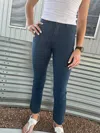 Lola Hats Karter Classic Straight Pant In Denim In Blue