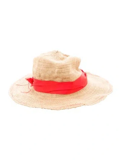 Pre-owned Lola Hats Straw Hat In Neutrals