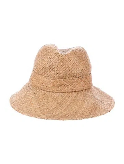 Pre-owned Lola Hats Straw Panama Hat In Neutral