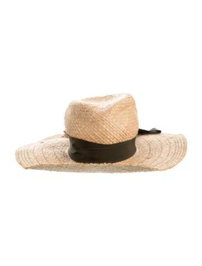Pre-owned Lola Hats Straw Sun Hat In Neutral