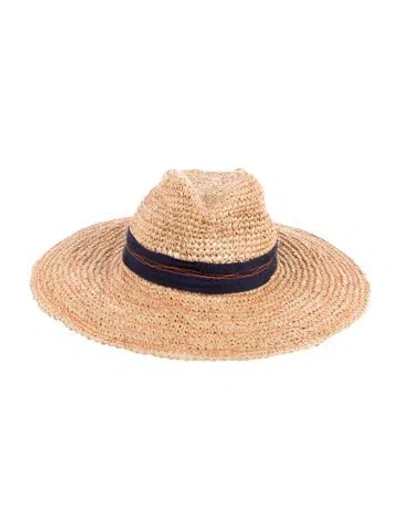 Pre-owned Lola Hats Straw Sun Hat In Neutral