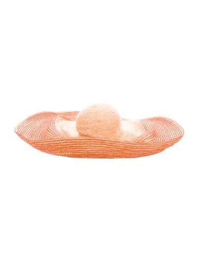 Pre-owned Lola Hats Sun Hat In Orange