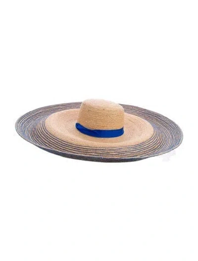 Pre-owned Lola Hats Sun Straw Hat W/tags In Neutral