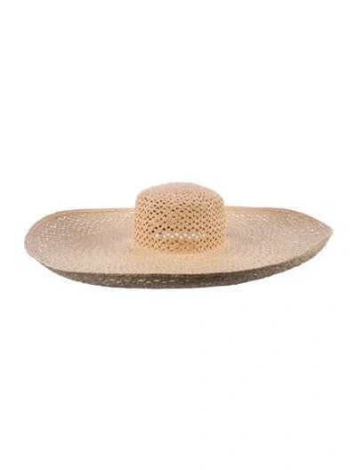 Pre-owned Lola Hats Wide Brim Sun Hat In Neutral