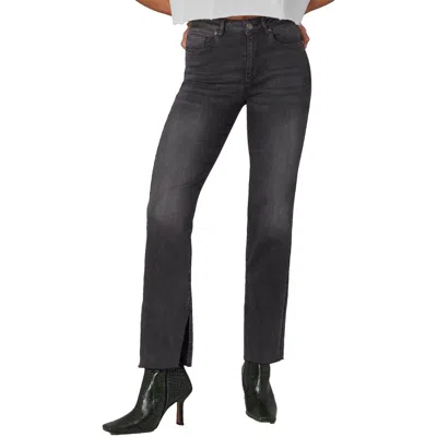 Lola Jasper Womens Split Hem Denim Straight Leg Jeans In Multi