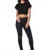 Lola Jeans Alexa Weathered Skinny Jeans In Black In Black