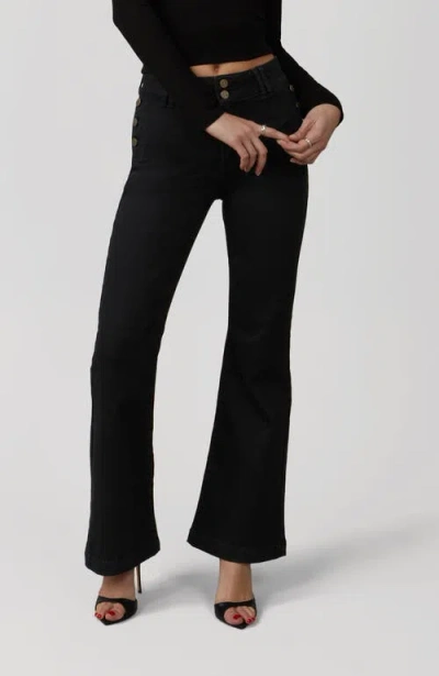 Lola Jeans Alice High Rise Flare Jeans In Onyx