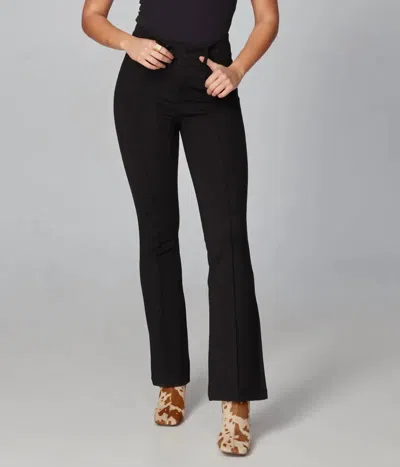 Lola Jeans Azure High Rise Flare Pant In Ponte Black In Multi