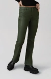 Lola Jeans Billie High Rise Bootcut Jeans In Coated Dark Olive