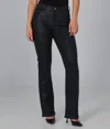 Lola Jeans Billie High Rise Bootcut Jeans In Coated Black In Multi