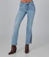 Lola Jeans Billie High Rise Bootcut Jeans In Dusty Sky In Blue