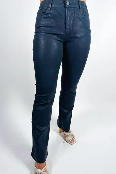 Lola Jeans Billie High Rise Coated Bootcut Jeans In Ink Blue