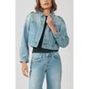 Lola Jeans Cielo Cropped Denim Jacket In Cloud