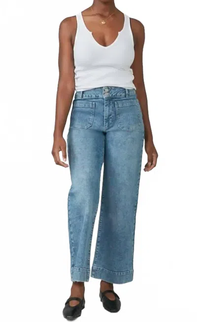 Lola Jeans Colette High Rise Wide Leg Jeans In Morning Day Light In Multi