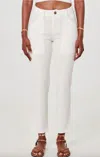Lola Jeans Dana High Rise Slim Jeans In Ivory In Multi
