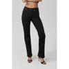 Lola Jeans Denver High Rise Straight Jeans In Black