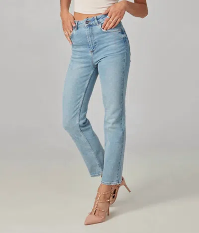 Lola Jeans Denver High Rise Straight Jeans In Dusty Sky