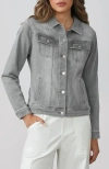 Lola Jeans Gabriella Classic Denim Jacket In Mid Ash