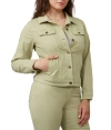 Lola Jeans Women's Gabriella-sage Classic Denim Jacket In Sage