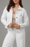 Lola Jeans Gabriella Classic Denim Jacket In White