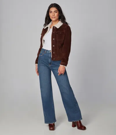 Lola Jeans Gabriella-scb Corduroy Sherpa Jacket In Multi