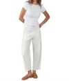 Lola Jeans High Rise Barrel Jeans In White In White
