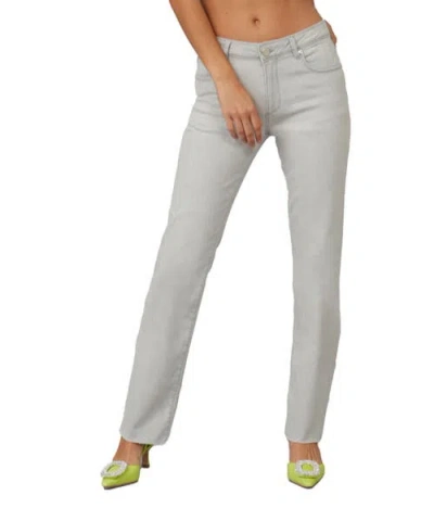 Lola Jeans Jasper Mid Rise Straight Jeans In Mid Ash