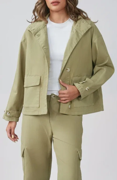 Lola Jeans Jodie Utility Jacket In Artichoke