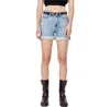 Lola Jeans Liana High Rise Denim Shorts In Stormy Sky In Blue