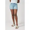 Lola Jeans Liana High Rise Shorts In Crystal Blue