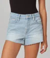 Lola Jeans Liana High Rise Denim Shorts In Bleach In Blue