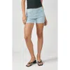 Lola Jeans Liana High Rise Shorts In Open Water