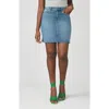 Lola Jeans Maddy High Rise Mini Skirt In Morning Day Light