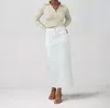 Lola Jeans Madlyn High Rise Maxi Skirt In White