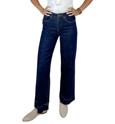 Lola Jeans Milan High-rise Wide Leg Jean In Denim Rinse Blue