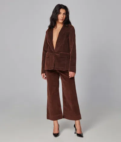 Lola Jeans Monaco-cb Corduroy Blazer In Brown