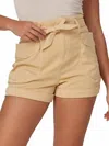 Lola Jeans Liana High Rise Shorts In Yellow