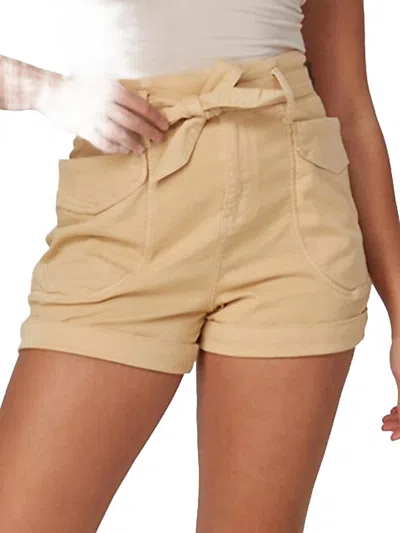 Lola Jeans Robbie Shorts In Yellow In Multi