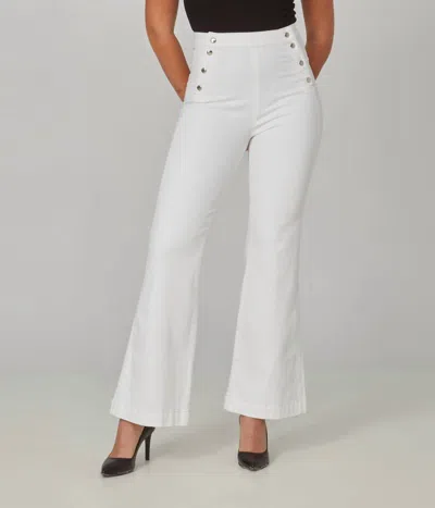 Lola Jeans Stevie Ultra-high Rise Flare Jeans In White