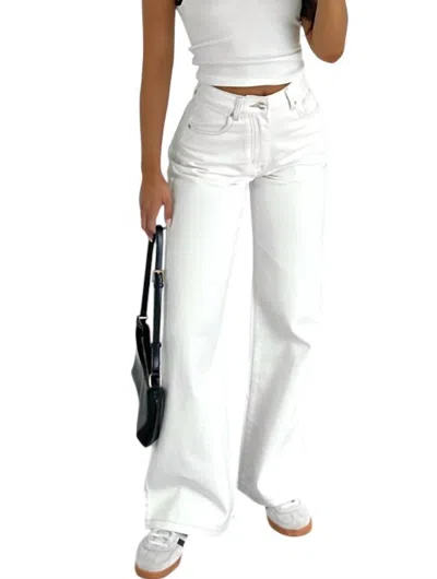 Lola Jeans Ultra High Rise Wide Leg Jeans In White