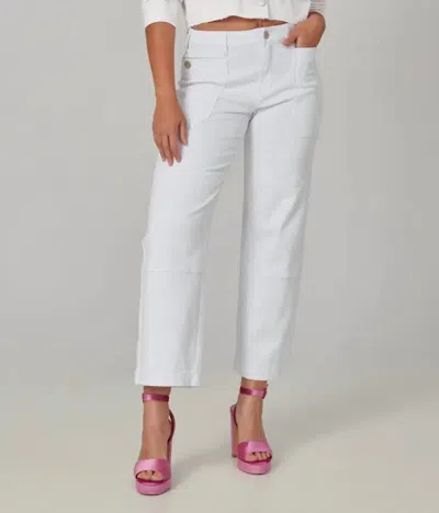 Lola Jeans Willow Cargo Pant In White