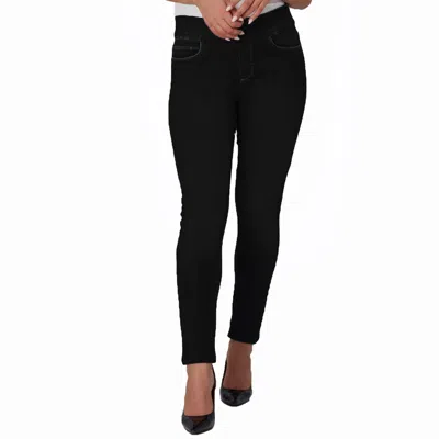 Lola Jeans Women's Anna-nblk High Rise Skinny Pull-on Jeans In Black