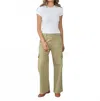 Lola Jeans Women's Cargo Pant In Artichoke In Green