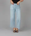 Lola Jeans Women's Colette-cm High Rise Wide Leg Jeans In Cool Mist