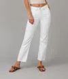 Lola Jeans Women's Denver-wht High Rise Straight Jeans In White